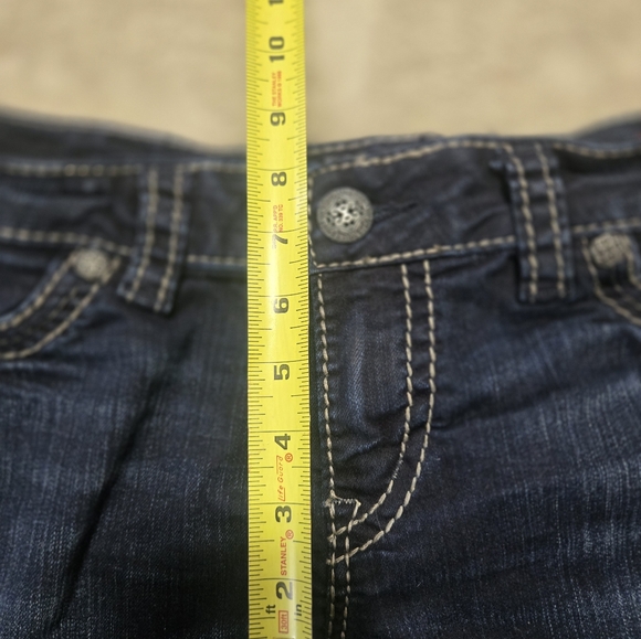 Silver Suki Mid Super Skinny Jeans Women's Deep Indigo Sz 31x31 Western Bohemian - Picture 8 of 10